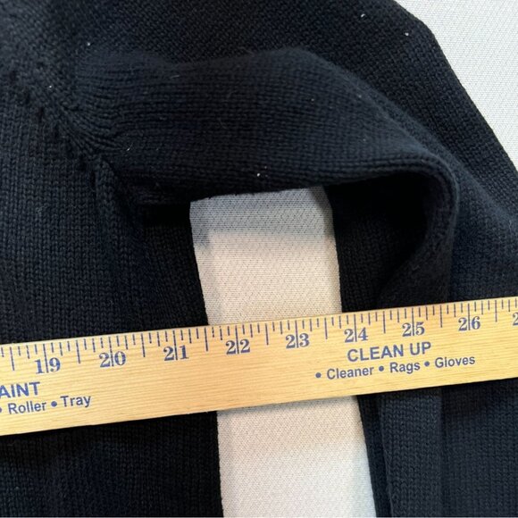 Eddie Bauer Mens Henley Sweater Large Black Pullover Knit Casual Travel Classic - Picture 10 of 13